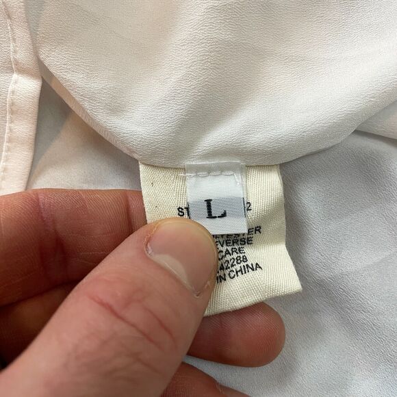 Emmer & Oat Dress Womens Large White Floral Allover Boho Long Sleeve Midi Ladies - Picture 4 of 12